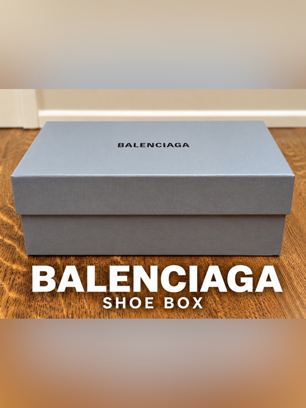 Balenciaga Light Gray Storage Box with Center Logo